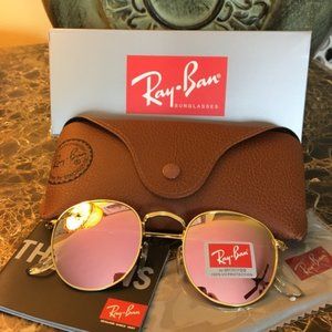 "Ray-Ban Pink Outdoor Drive Round Metal 3447 50mm "